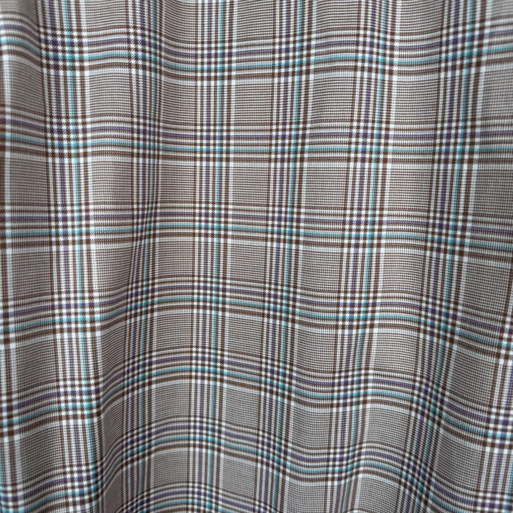 Foxcroft Wrinkle Free Brown Plaid Button Down Shirt Size 14 Career Office - Picture 10 of 10